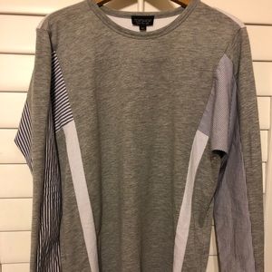 Topshop mix textures shirt